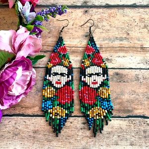 Friday Khalo beaded earring
